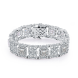 Luxe white square corundum snowflake bracelet