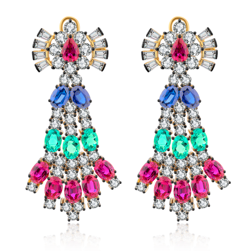 Multicolor dangle earrings