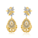 Two-tone chandelier evening earrings