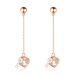 Love padlock dangle earrings