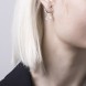 Asymmetric shooting star jacket earrings