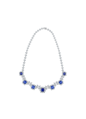 Bicolor medium snowflake necklace