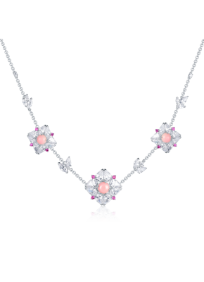 Flower bloom statement necklace