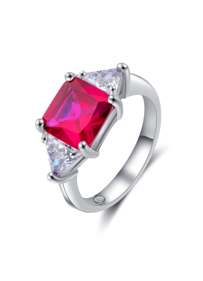 Bicolor corundum ring