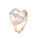 Shimmering heart ring