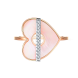 Shimmering heart ring