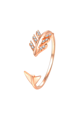 Stackable cupid arrow ring